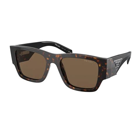 Prada Brown Square Men's Sunglasses PR